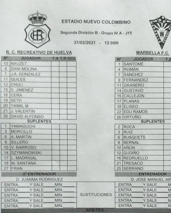 JORNADA 15ª 2ª DIVISION B GRUPO IV SUBGRUPO A TEMP.2020/2021 RECREATIVO DE HUELVA-MARBELLA FC (POST OFICIAL) Scre1817