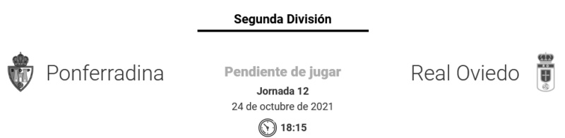 JORNADA 12 LIGA SAMARTBANK 2021/2022 SD PONFERRADINA-REAL OVIEDO (POST OFICIAL) Scre2885