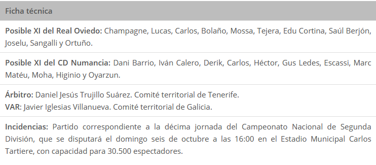 JORN.10 LIGA SMARTBANK TEMP.2019/2020 REAL OVIEDO-CD NUMANCIA (POST OFICIAL) Scree658