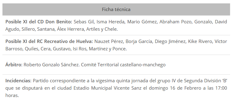 JORN.25ª 2ª DIV. B GR.IV TEMP.2019/2020 CD DON BENITO-RECREATIVO (POST OFICIAL) Scree950