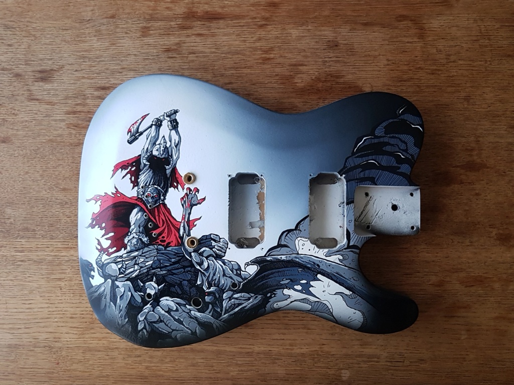 [aérographe, Posca] Customisation Guitar22