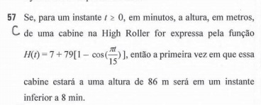 UnB 2017 - Item sobre uma função trigonométrica 112