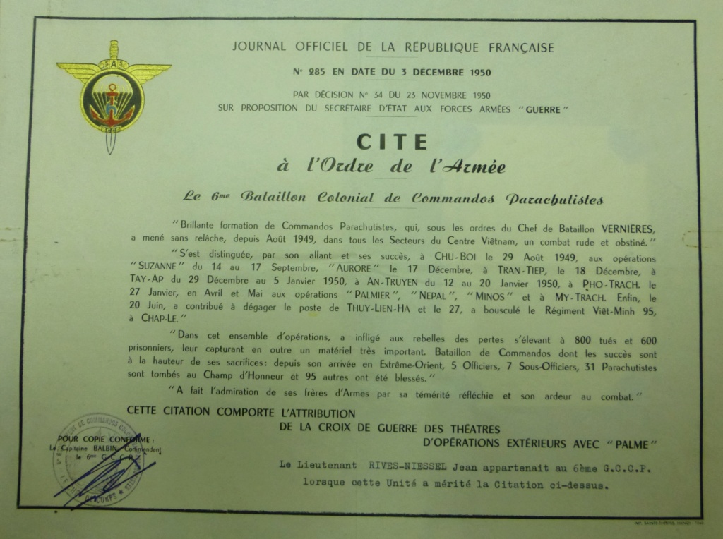 6ème Bataillon Colonial de Commandos Parachutistes (6ème BCCP) Citati10