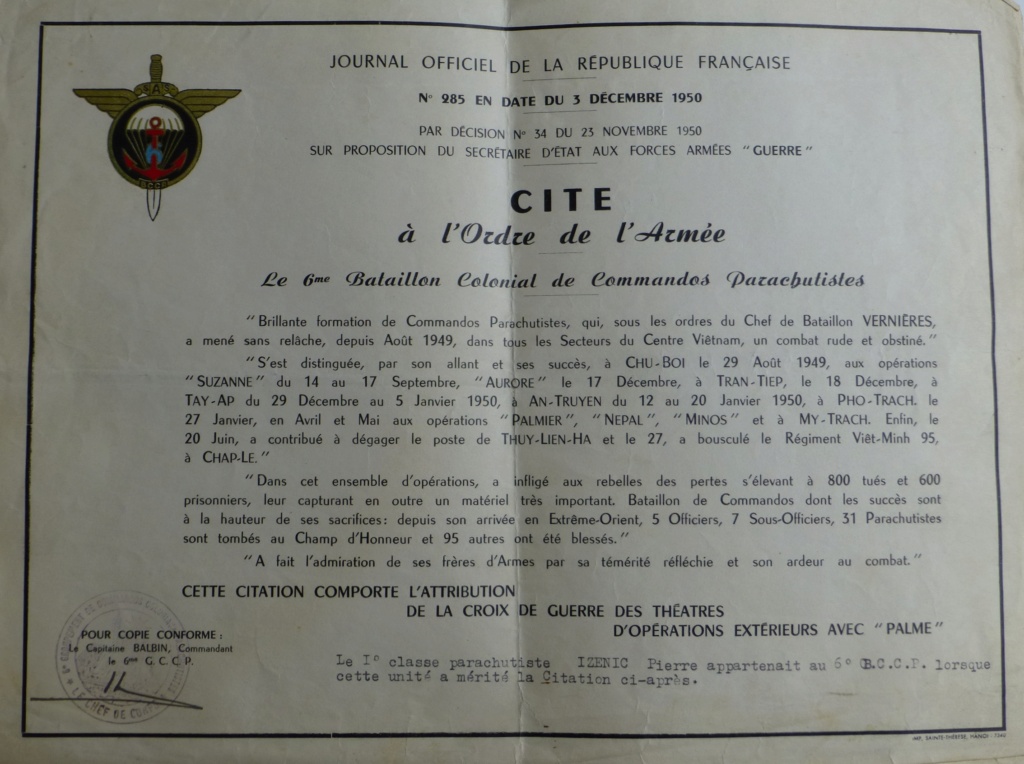 6ème Bataillon Colonial de Commandos Parachutistes (6ème BCCP) Citati13