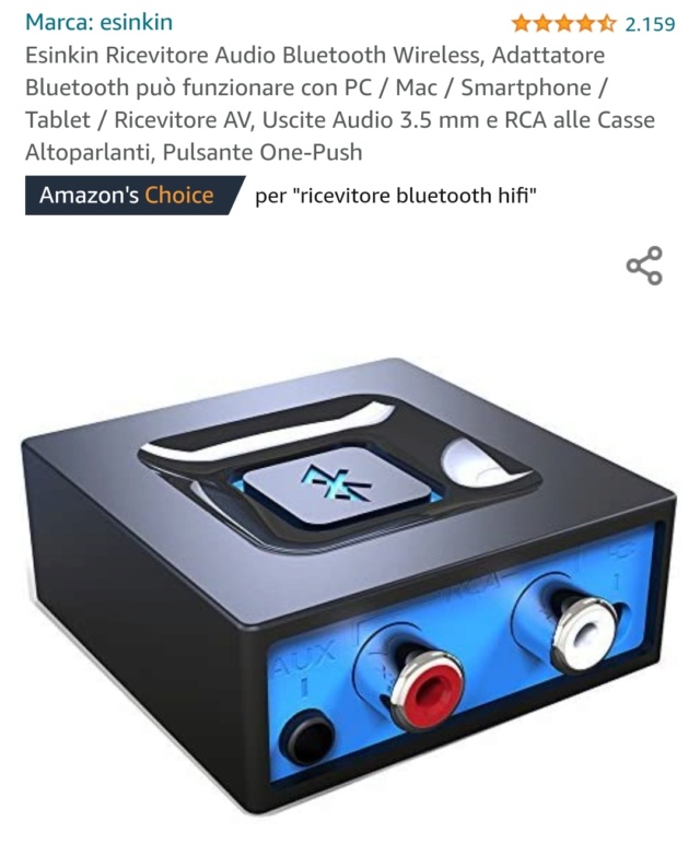 Chi mi spiega la differenza tra ricevitore bluetooth. Anche aptx e UN  DAC vero e proprio? Img_2036