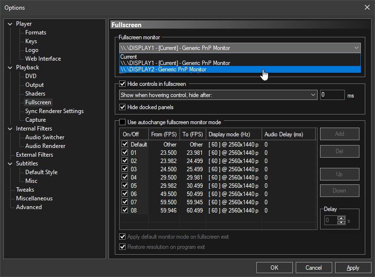 MPC-HC fullscreen settings resetting after 17.2.1 update 2022-110