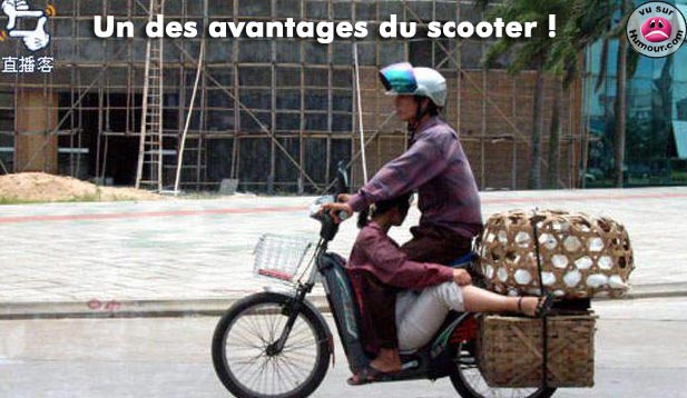 Un des avantages du scooter !!! Porque10