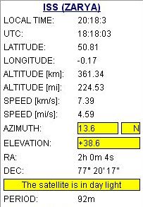 france - les Passages d'ISS (jour/nuit) sur la France et les transmissions packets... - Page 3 2018is11