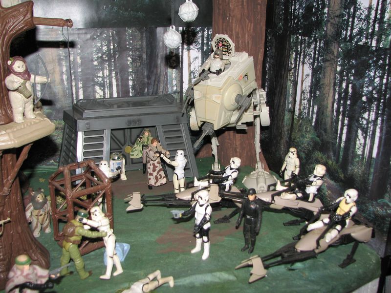 Diorama Bataille d'endor star wars vintage Imperi10