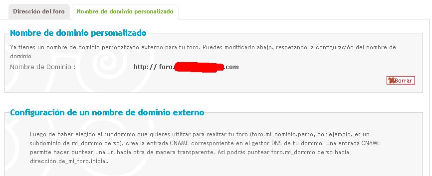 Redireccíón a dominio externo Cname10