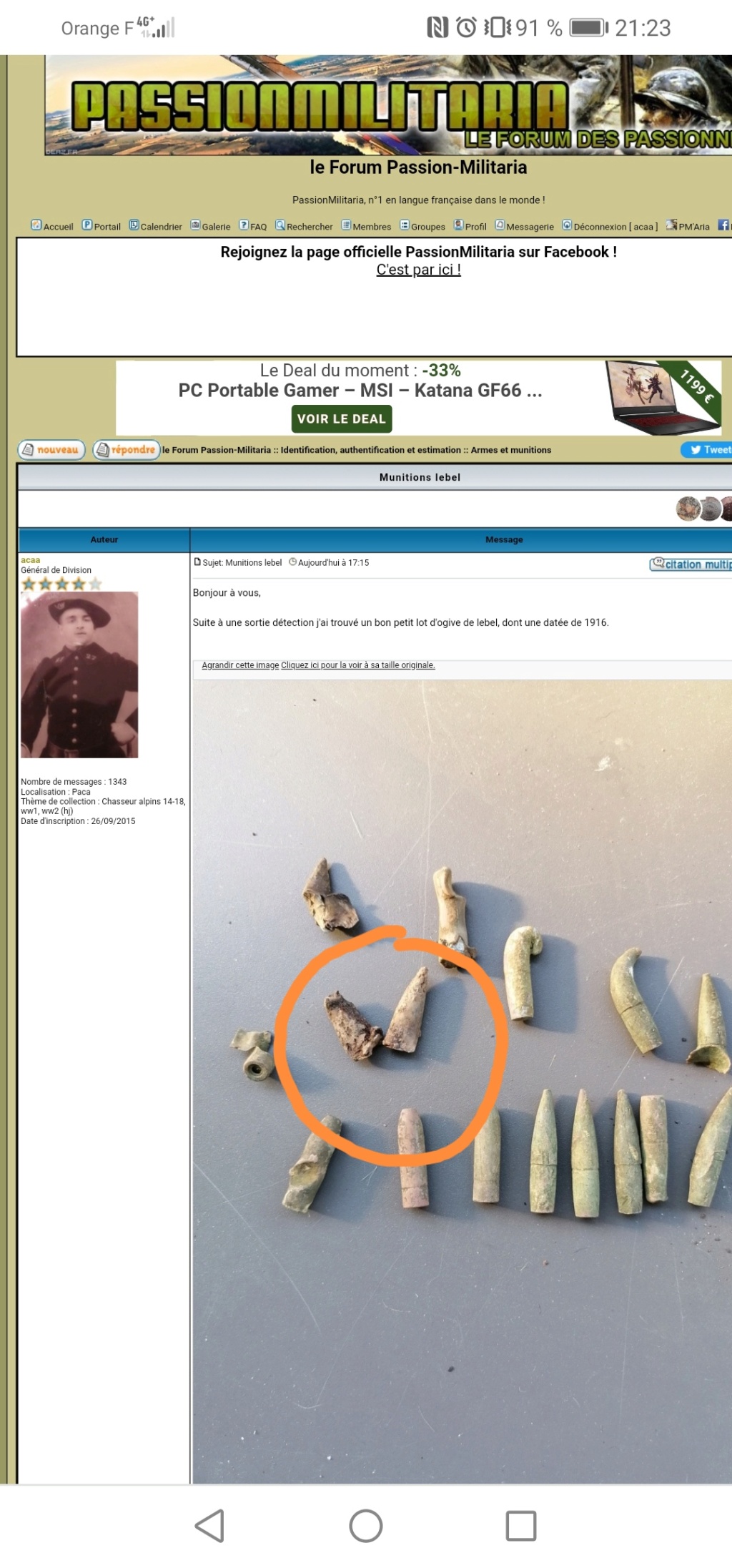 Munitions lebel Screen96