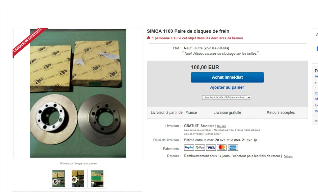 épaisseur minimale du disque de frein ? Simca_88