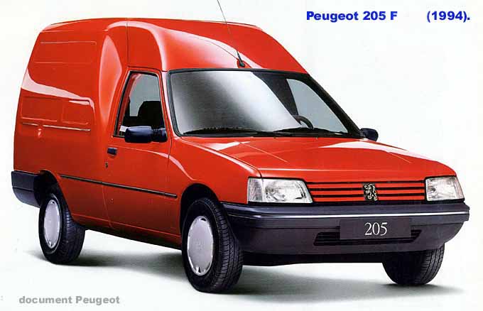 Peugeot] 205 F (Fourgonnette) | 1994-1996 - Peugeot - AutoPassion