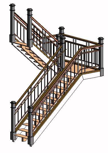 Download và sử dụng các mẫu cầu thang, lan can đã tải xuống Stair-12