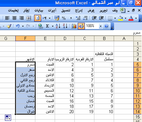 سلسلة دروس Microsoft Excel    Ee010