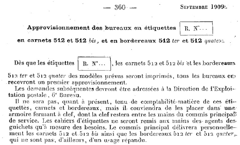 Lettre recommandée taxée Ter10