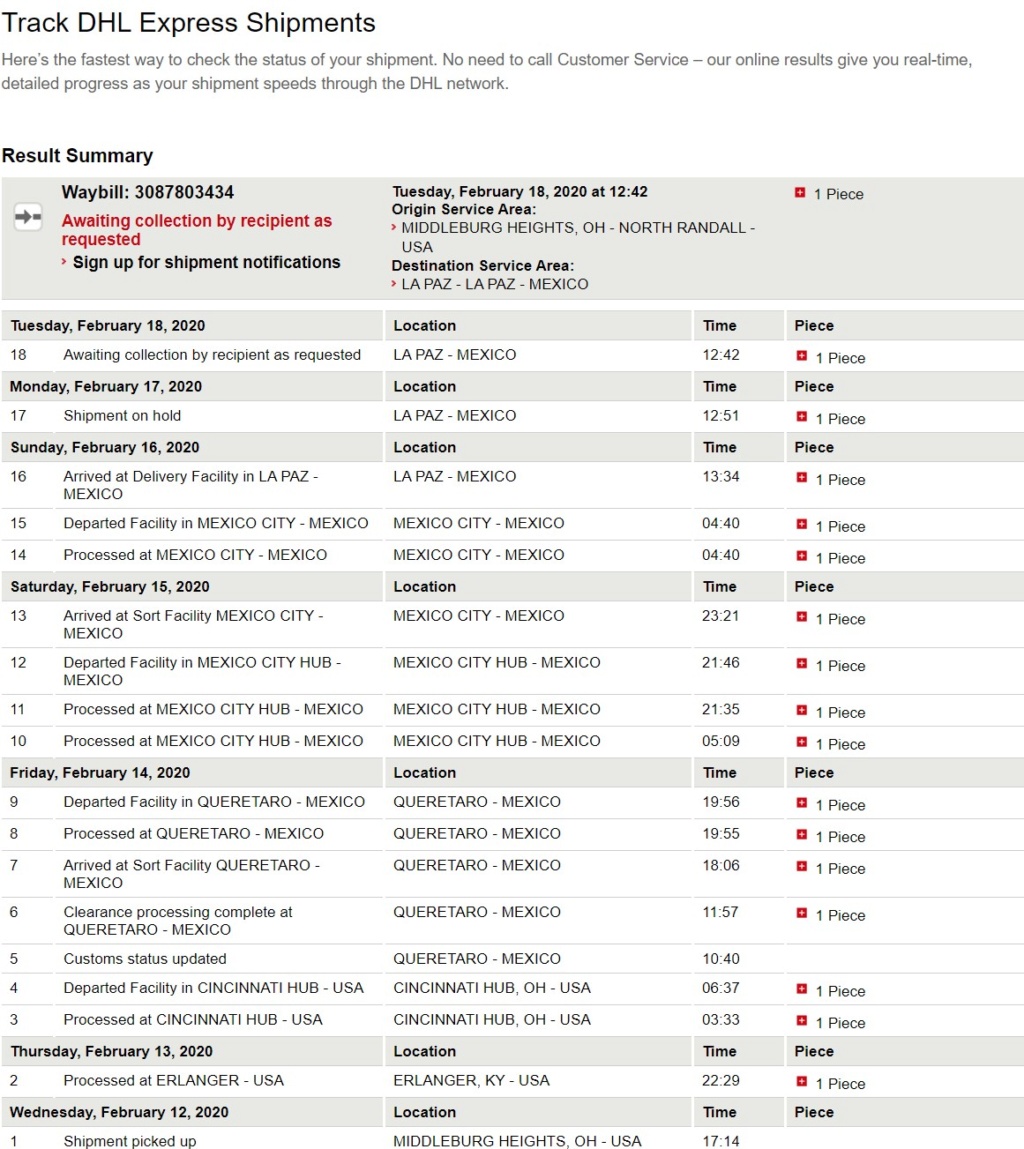 amazon delivers to laventana details Dhl10