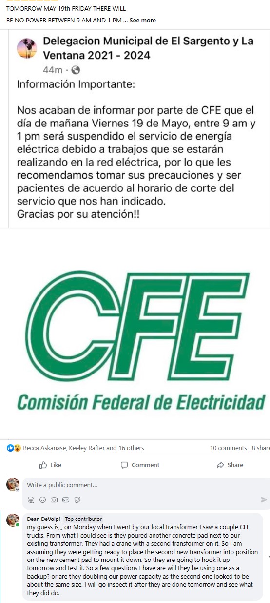 CFE power outages and capacity Screen53