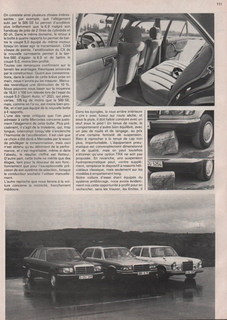 L'Automobile de février 1976: face à face 450 SEL 6.9 / Porsche 930 turbo Image-15