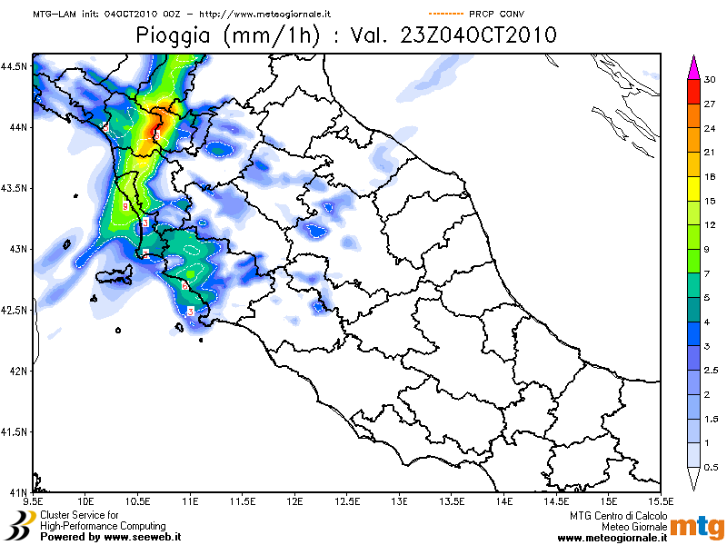 Osservazioni 4 ottobre (speciale maltempo Liguria). Pioggi11
