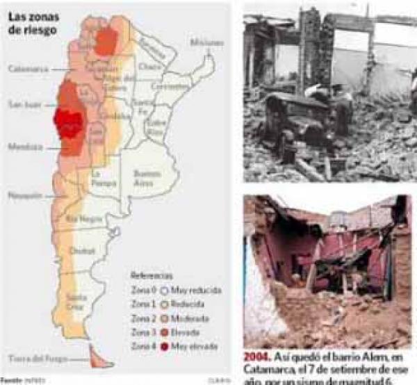Tucumán está ubicada en la zona sísmica II: puede sufrir un terremoto grado 6 cada siglo . 0510