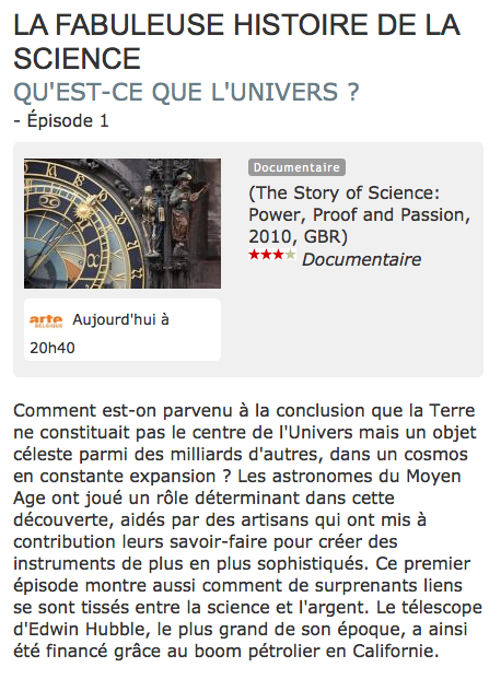 Sur ARTE ce soir: l'histoire de la Science Screen13