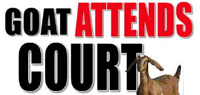 Goat attends court Main10