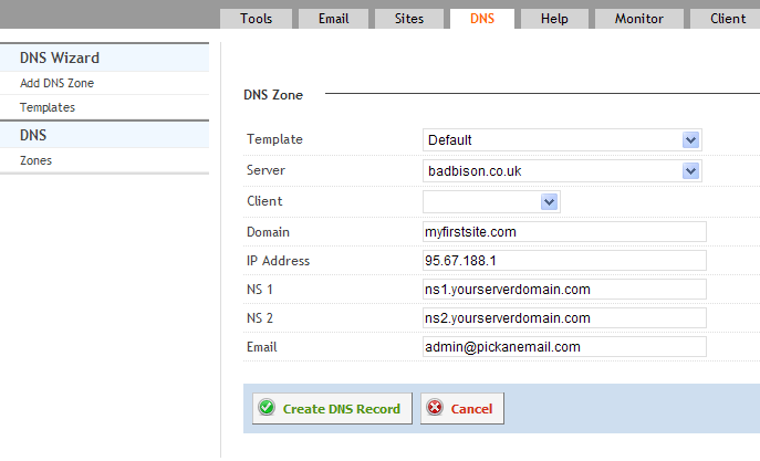 Configuration d'ISPConfig + Postfix + Dovecot + Amavisd Dnsfie10