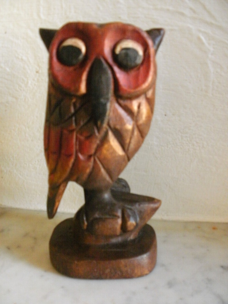 hibou en bois 18 cms P7240021