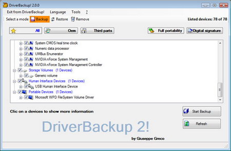 DriverBackUp2 – Backup dan Restore Driver Driver10