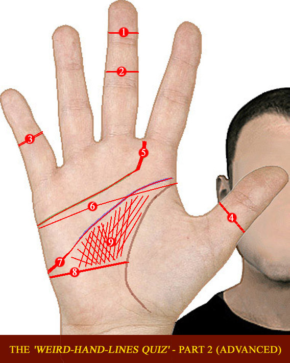 The 'Weird-Hand-Lines QUIZ' - part 2 (advanced) Weird-12