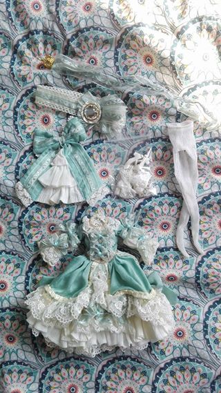 Vend Outfit Pullip BtSSB La robe vert clair 36837410