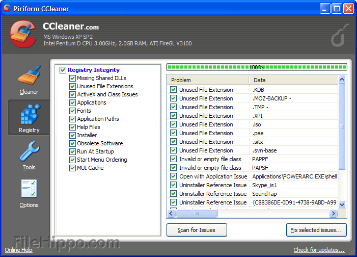CCleaner  برنامج لتظيف مع بقايا البرامج والانترنيت  1110