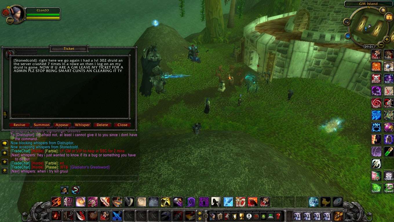 server crashing every 1 min wiped my druid an wanker gms Wowscr29