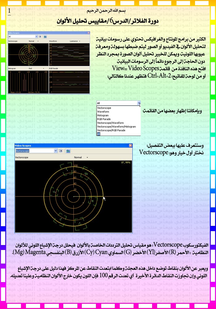 درس6/مقاييس تحليل الألوان 122