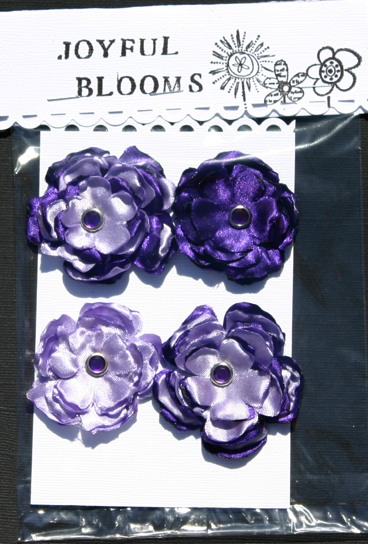 SALE : Satin Flowers Purple11