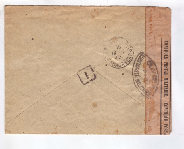 Lettre du navire marchand "Château Pavie" en FM de juillet 1945. D_580011