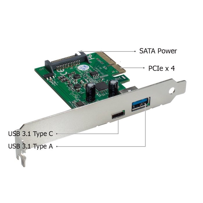 Mediasonic 2 ports USB 3.1 Gen II () 10 Gb/s Carte PCI Express 61zx8a10
