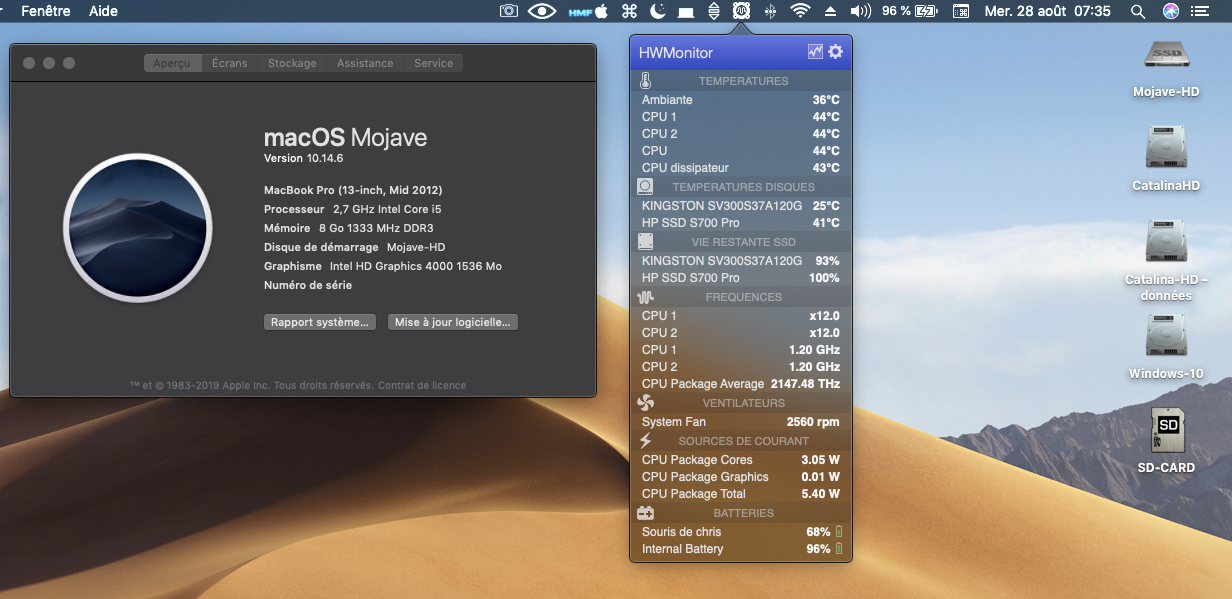 macOS Mojave 10.14.6 Mise a jour Supplémentaire (18G95) Captur35