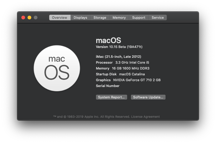 macOS Catalina 10.15 Developper Beta Scree127