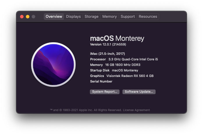 macOS Monterey (21A559) Scree338