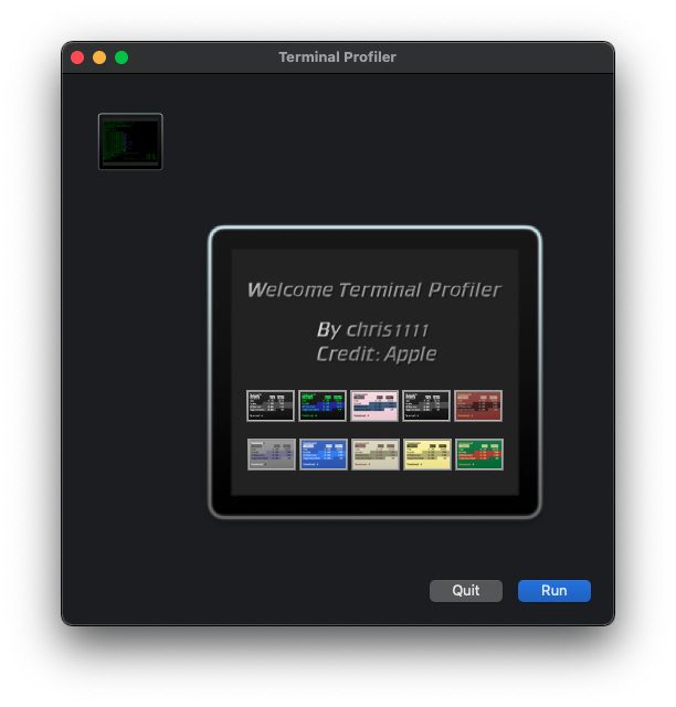 Terminal Profiler Scree385