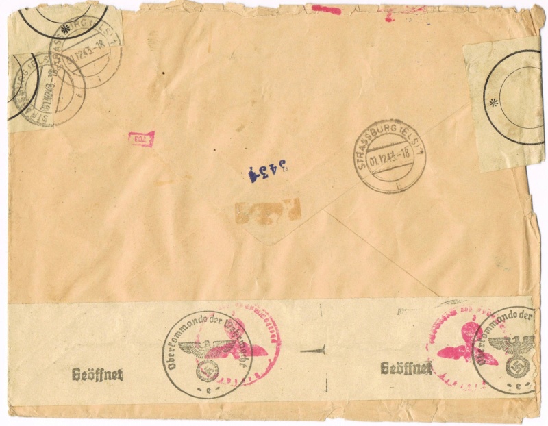 Tarif lettre international pendant la Deuxième Guerre mondiale Ccf26012