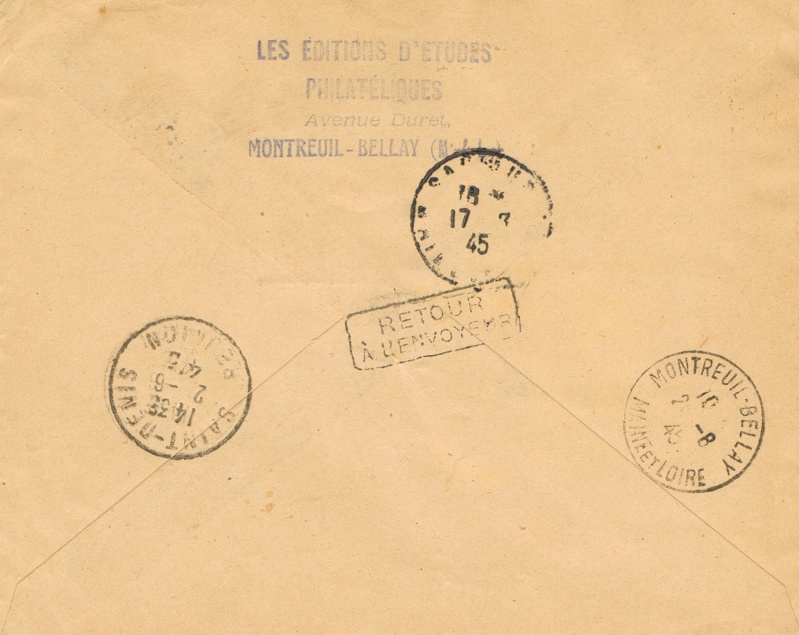 Tarif postal de France vers la Réunion en 1945 : Saumur Libération ? Ccf26014