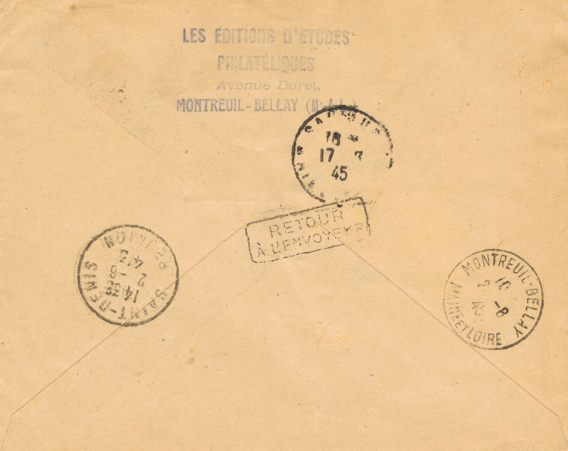 Tarif postal de France vers la Réunion en 1945 : Saumur Libération ?  Ccf26014