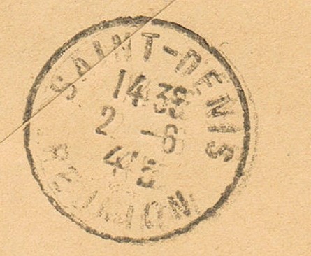 Tarif postal de France vers la Réunion en 1945 : Saumur Libération ? Ccf26018