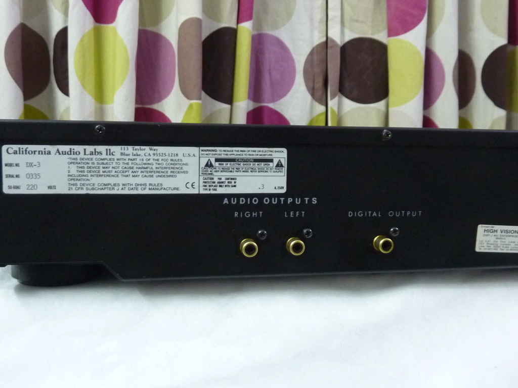 California Audio Labs DX-3 Compact Disc Player (Used) SOLD P1070122