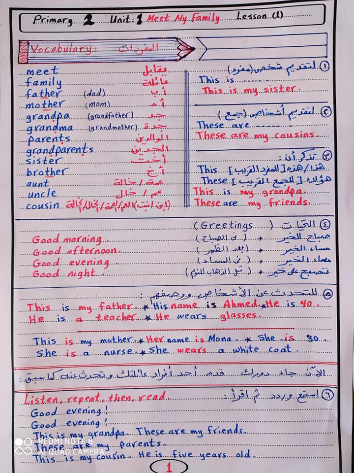 شرح لغة انجليزية الصف الثاني الابتدائي الوحدة الأولي الدرس الاول الترم الاول 2021