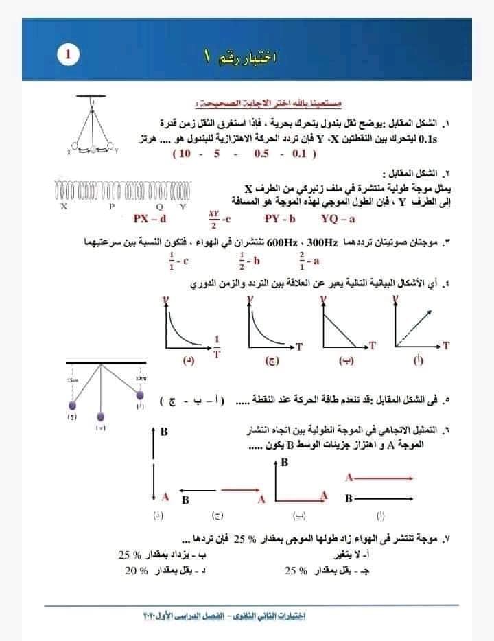 مراجعة الفيزياء للصف الثاني الثانوي العلمي على النظام الجديد 1291