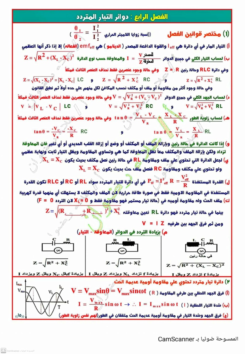 مراجعة كل قوانين الفيزياء للصف الثالث الثانوي مستر علاء رضوان 15175